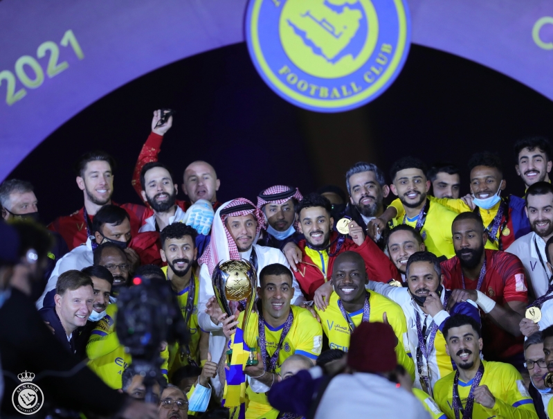 خالد بن فهد يتصدر احتفالات النصراويين بالسوبر 4 السوبر السعودي