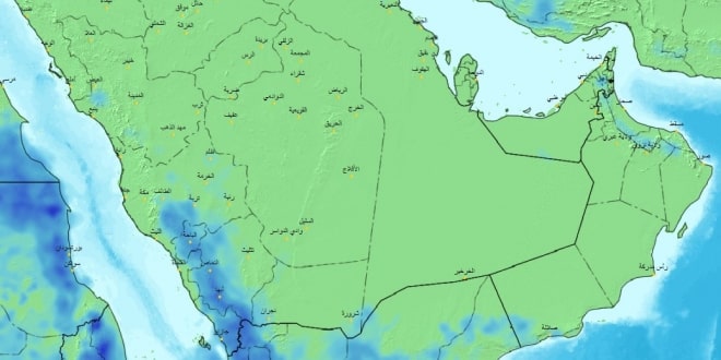 صورة الحصيني : أجواء السعودية اليوم حارة مع رياح مغبرة وأمطار